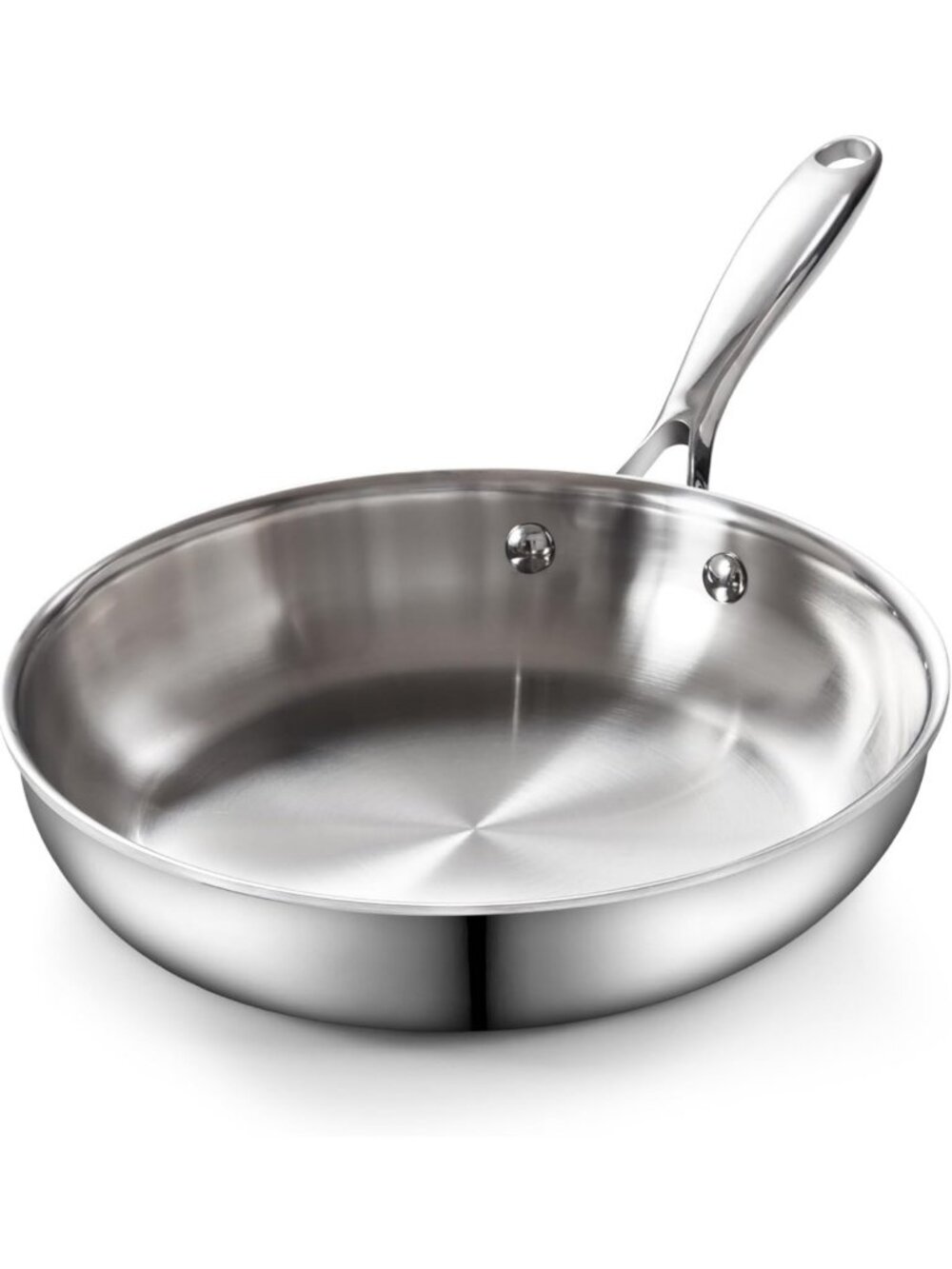 Heavy-Duty Multi-Ply Clad Stainless Steel 8-Inch Frying Pan for Cooking